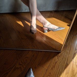 Silver Theory Slingbacks - 39.5